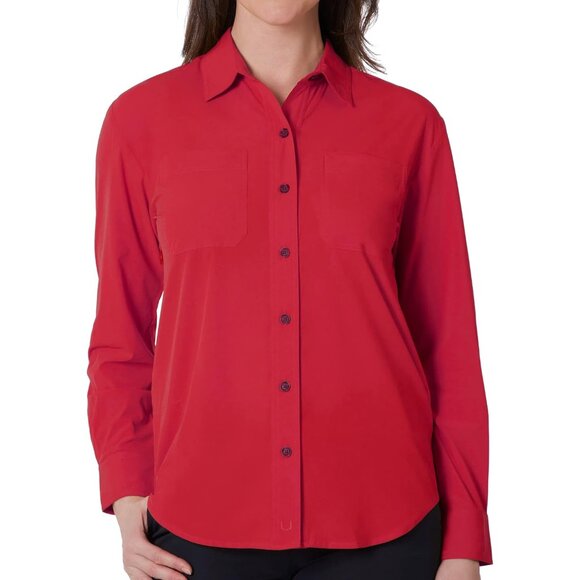 Sabrina Shirt for Women - 6 Hidden Pockets - Lightweight Quick Dry Casual Top fo